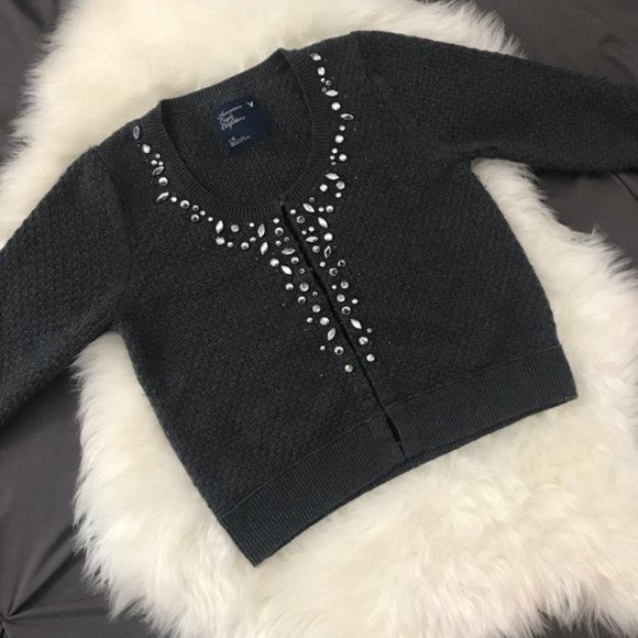 American Eagle Outfitters Jeweled Cardigan - Picture 1 of 2